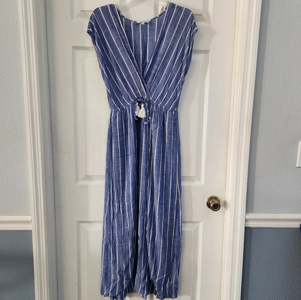 Blue and White Lightweight Striped Dress